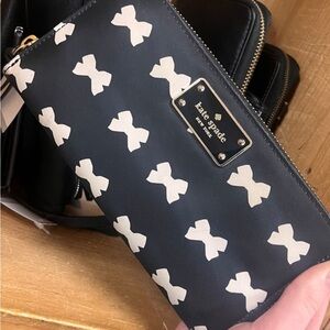 Kate Spade Black and Cream Bow Wallet
